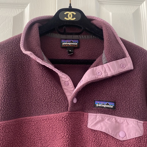 Patagonia Synchilla Snap-T Women’s Fleece Pullover Sweater Medium Purple - Picture 3 of 9